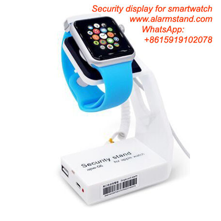 COMER anti-theft cable locker smart watch security retail gripper stands for