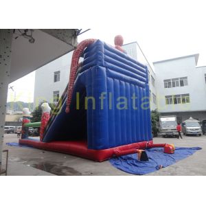 Outdoor Spider - Man Single Lane Inflatable Dry Slide With Jumping Bouncer By