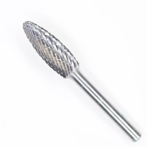 SH-6 Flame Carbide Burr Double Cut For Die Grinder 5/8" X 1-7/16" With 1/4"