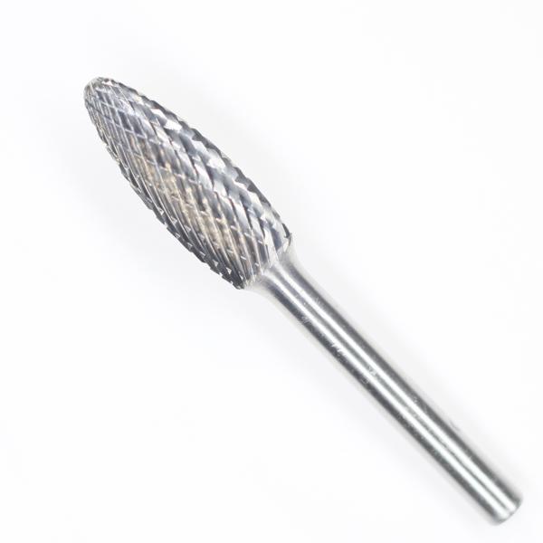 SH-6 Flame Carbide Burr Double Cut For Die Grinder 5/8" X 1-7/16" With 1/4"