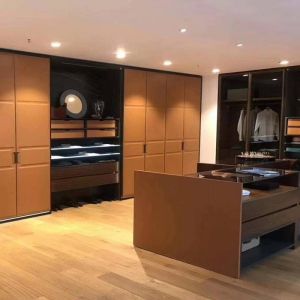 Contemporary Design Style Wooden Wardrobe for Bedroom Cabinet Furniture in Open