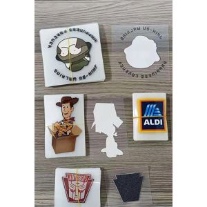 Custom Artwork Heat Transfer Printed Stickers Fabric Stickers