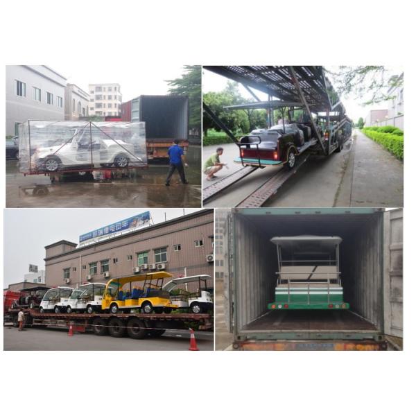 Lithium Battery Operated Retro Electric Car , 8 Seats Electric Passenger Vehicle With Sunshade