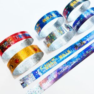 Custom Full Color Waterproof Tyvek Paper Wristbands with Snap Closure and Custom