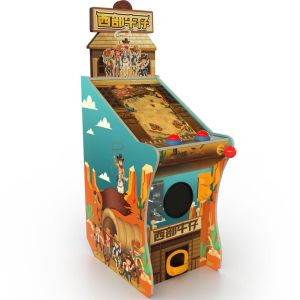 West Cowboy Kids Pinball Game Machine With Wood Cabinet Material