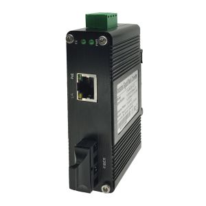 Mini Industrial 1000BASE-X to 10/100/1000BASE-T 90W PoE++ Media Converter