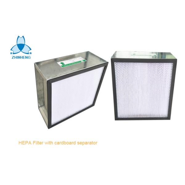 Quality Anodized Aluminum Frame Disposable H13 H14 HEPA Filter Box With Fiberglass Media for sale