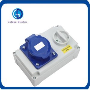 IP44 16A 3p Receptacle and Switch with Interlock Device Contact Material Tinned