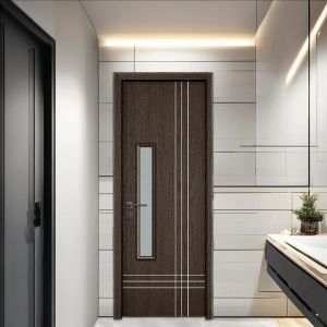 Customized Size Termite Proof Heat Insulation WPC Glass Door for Modern