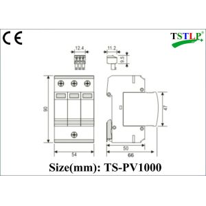 1000v DC Solar Panel Surge Protector 0.6kV / 0.75kV / 0.1kV For Solar System