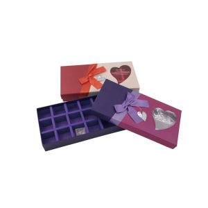 Luxury Rectangular Chocolate Presentation Boxes With Ribbon And Window