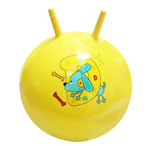 ROHS Thickened Rubber Big Bouncy Balls With Handles Antiburst