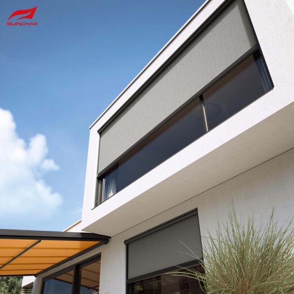Quality Aluminium Alloy Zip Track Blinds With Rainproof Function In Commercial Spaces for sale