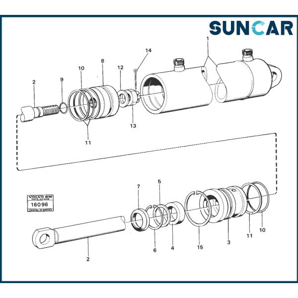 SUNCARVO.L.VO VOE 6630475 VOE6630475 Cylinder Seal Kit For Wheel Loader 4200,4200B, 4300, 4300B, 4400, 4500, 6300, L120, L50,L90
