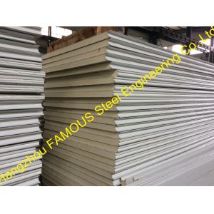 China Structural Polyurethane Sandwich Panels Soundproof With Color Steel on sale