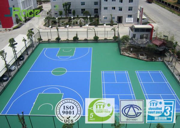Quality Professional Sport Court Flooring , Outdoor Badminton Court With Closed Surfaces for sale