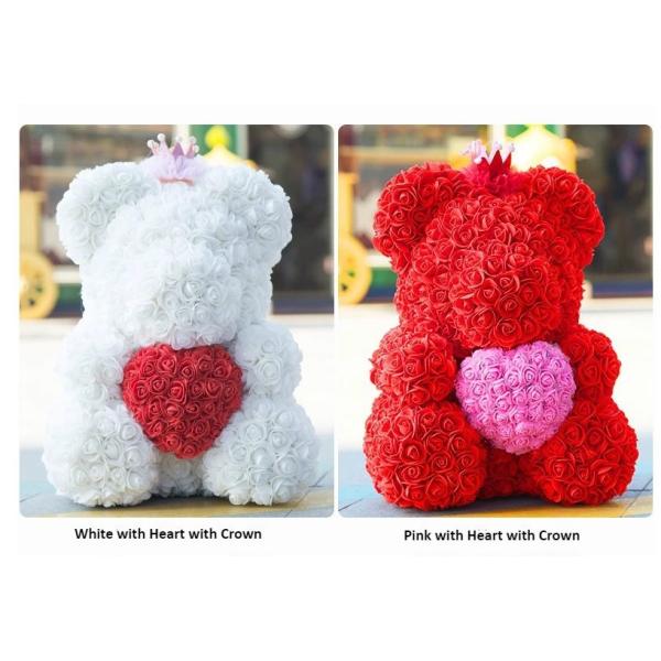 2020-2021 HIgh Quality 40cm Roses Bear with Gitf Box for Valentines Day