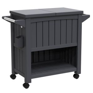 Traditional Design 3-In-1 Portable Outdoor Ice Cooler Trolley Cart with Four