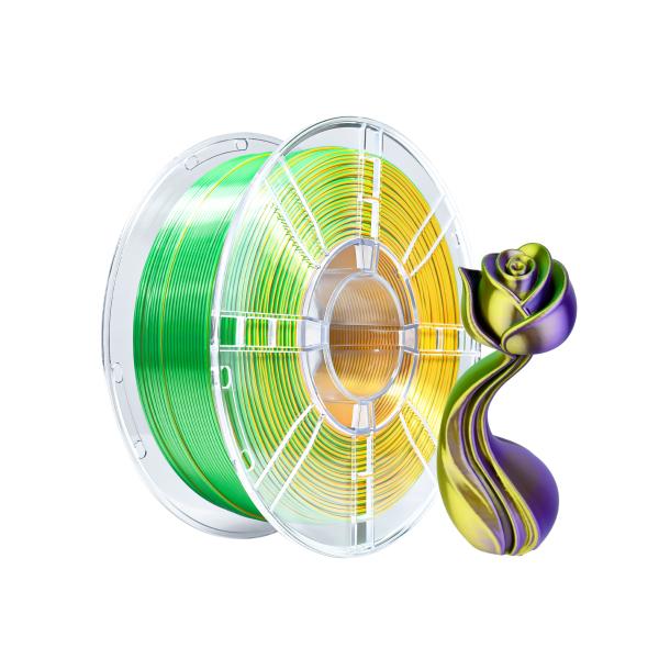 iBOSS High Toughness Silk Tri- Color PLA+ Silk Gold Green Purple 1.75mm 3D