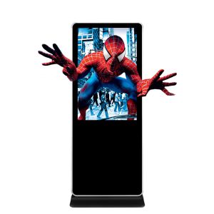 42" Floor Standing 3D Hologram Display Case With Cosmetic Glass Free Naked Eye