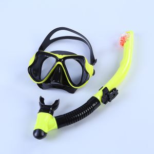 Wholesale Silicon Mouthpiece Aqua Youth Mask And Snorkel Set Dry Top System Silver from china suppliers