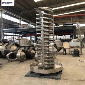 Stainless Steel Vertical Screw Elevator / Vibrating Spiral Conveyor For Granular
