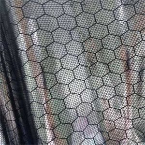 Solid 65GSM Polyester Taffeta Fabric 290t Hot Silver Foil