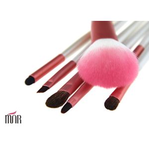 Wood Handle Custom Professional Travel Makeup Brushes With Cosmetic Bag