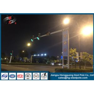 Weather Resistance Telescopic Traffic Lighting Post Single Or Double Arms