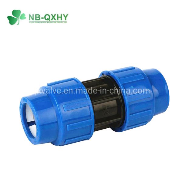 Pn16 Blue PP Coupling Compression Fittings for Irrigation Round Head Code Equal