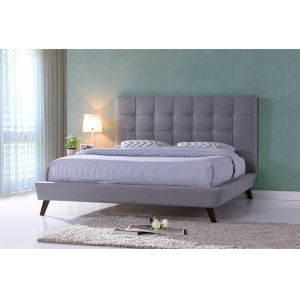 Dual Linen Fabric Bed With Drawer , Luxury Upholstered Beds Healthy Design