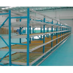 Wholesale Pallet Flow Rack Storage Carton Shelf Gravity Installed By Declining Steel Strip from china suppliers