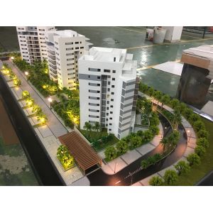 Handmade / Laser Cut Residential Building Model Acrylic Plastic Material