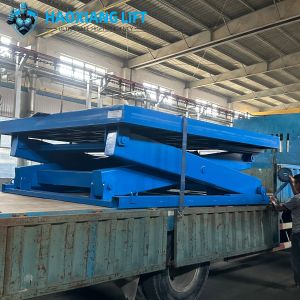 Fixed Hydraulic Scissor Lift with Rollers -0.8T-12T, robust, roller-facilitates