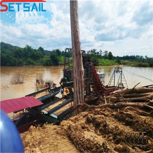 1.0m-2m High Chain Bucket Gold Dredger for Smooth Mining Operations in Shallow