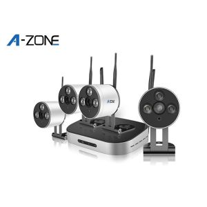 4 Camera Wireless Security System With nvr , 1080p Cctv Kit Waterproof IP66