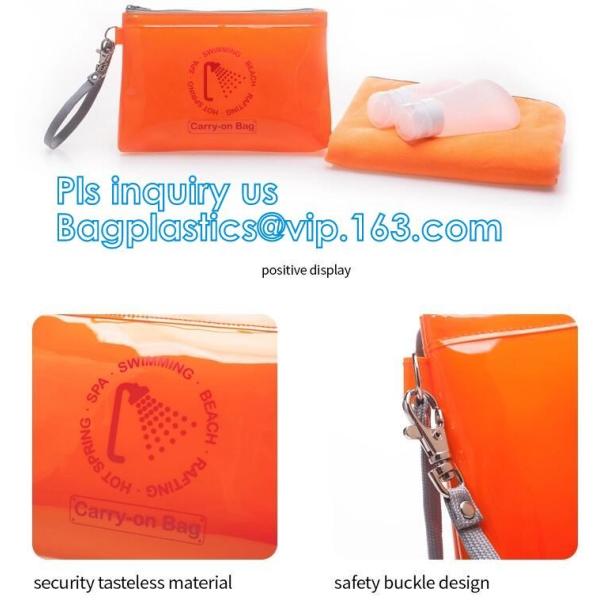 PVC zipper bag transparent plastic self-sealing bag socks plastic bag stationery bags custom, vinly slider zipper packag