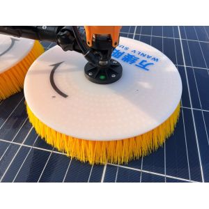 Water Powered Solar Panel Cleaning Brush with Aluminum Alloy/Carbon Fiber
