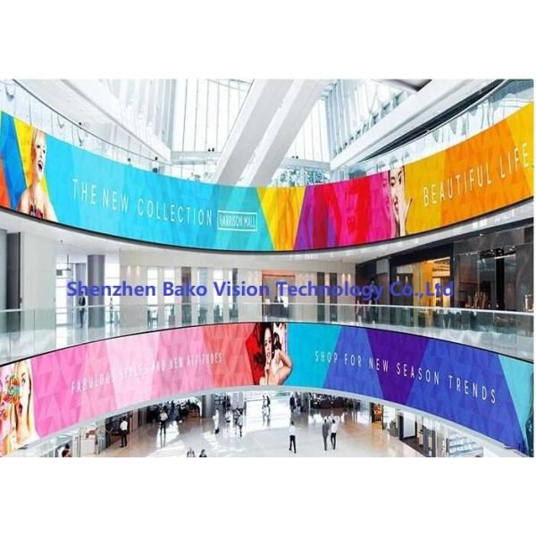 P2.5 P3 P4 Ultra Thin Soft Ribbon Rubber Flexible Fixed Led Curtain Display With