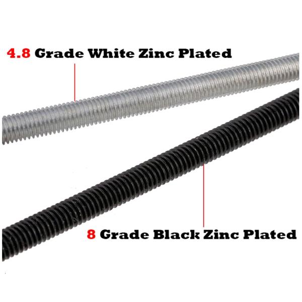 Industry Galvanized Tooth Bar Threaded Screw DIN975 4.8 Level White