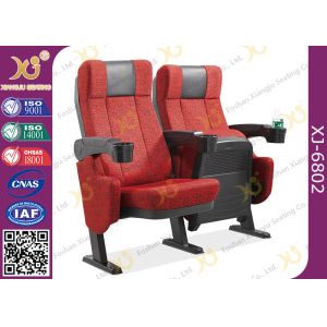 ISO Certification Padding Armrest Theatre Seating Chairs Flame Retardant Fabric