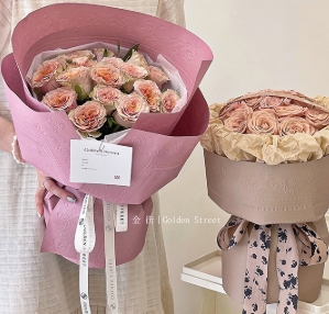 Three dimensional Versailles rose three-dimensional relief art flower packaging paper