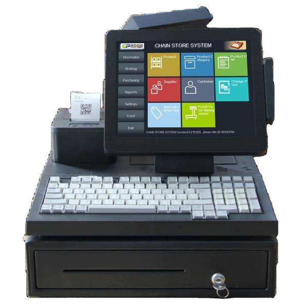 Quality 12.1/14 Inch Complete POS Machine Set with Thermal Printer Cash Drawer and 58mm Keyboard for sale