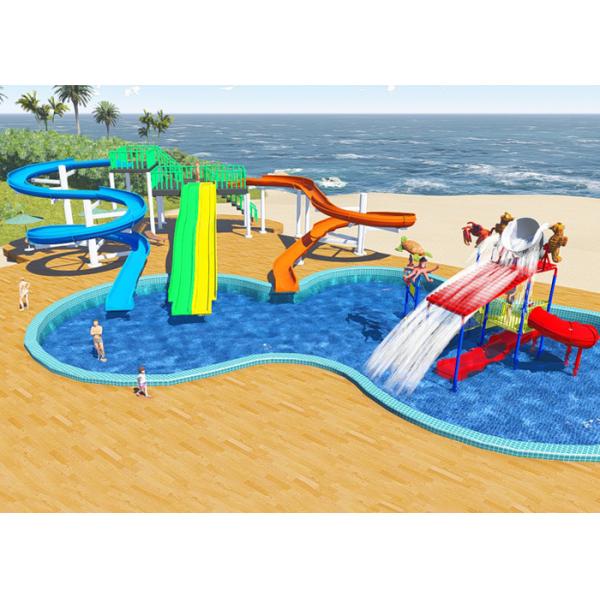 Swimming Pool Water Park Design / Constrction , Holiday Resort Water Slide