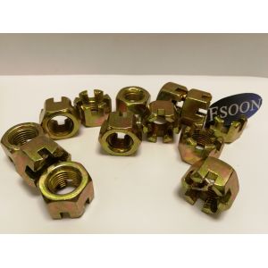 Hex Castle Nuts Metric Slotted Hex Nuts ASME B18.2.4.3M-1979,M6~M100,ZINC