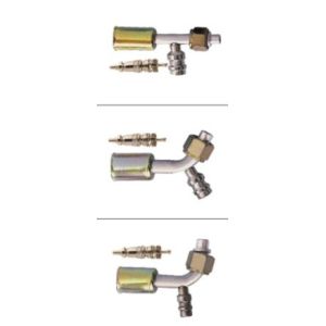 Wholesale #6 #8 #10 #12 Al joint with iron jacket R12 high &amp; low pressure valve(Female O-Ring)/ auto air conditioning hose fitting from china suppliers