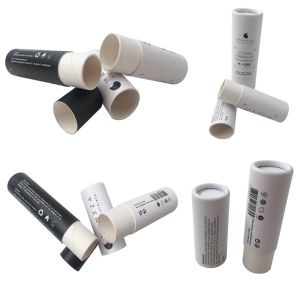 China Full Color Cosmetic Tube Packaging / Printed Paperboard Deodorant Tubes on sale