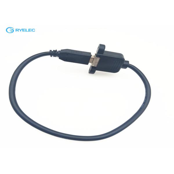30cm Panel Mount USB Printer Cable , Electric Parts Industrial Cable Assemblies