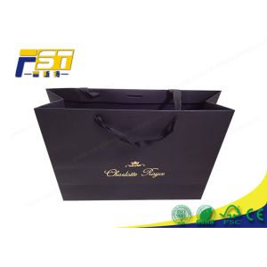 SGS Customized Logo Recycled Paper Bag UV Coating Surface For Clothing Packaging