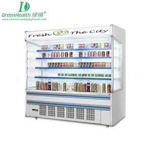 Night Curtain Multideck Open Chiller With Microcomputer Digital Temperature